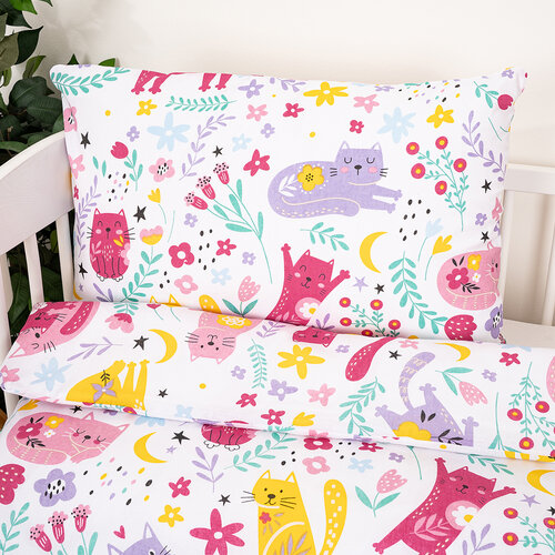 Lenjerie de pat din bumbac pentru copii 4Home Playful Paws, 100 x 135 cm, 40 x 60 cm