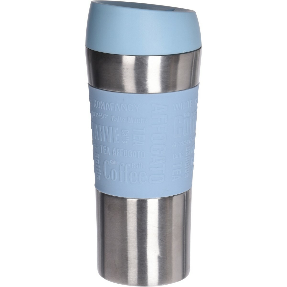 Cană termo de călătorie Tronto, 350 ml, albastru,oțel inoxidabil, 8 x 20 cm