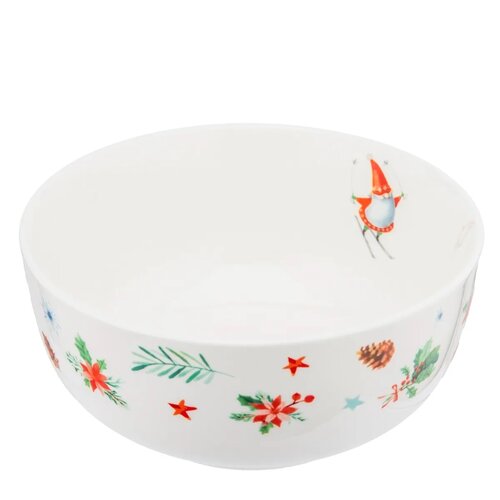 Bol de porțelan Altom Winter Gnomes 14 cm, 600 ml