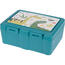 Lunch box s príborom, 13,5 x 18 x 7,5 cm, tyrkysová