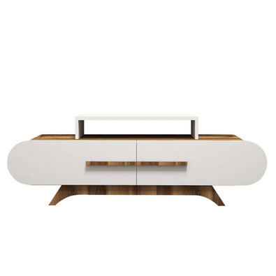 Masă TV Rose Walnut Alb