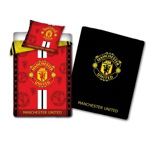 Bavlnené obliečky Manchester United, 140 x 200 cm, 70 x 80 cm