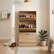 Szafka na buty z przegrodami G1016 OAK, dąb