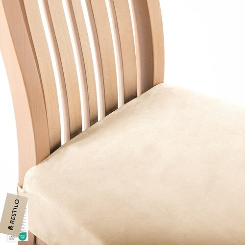 Restilo Spannbezug für Stuhlsitz Sento hellbeige, 40 x 40 + 5 cm