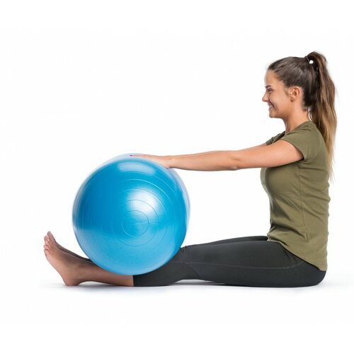 Gymnastická lopta Yoga ball modrá, 90 x 45 cm