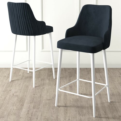Barstuhl-Set Enox Anthracite, 6 Stück