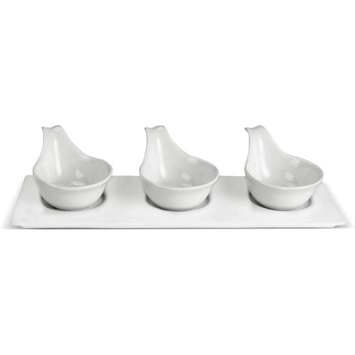 Lamart LT9218 4-delni servirni set skodelic Dine,34 x 12 cm