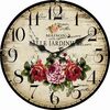 Drewniany zegar ścienny Belle Jardiniere, śr. 34 cm