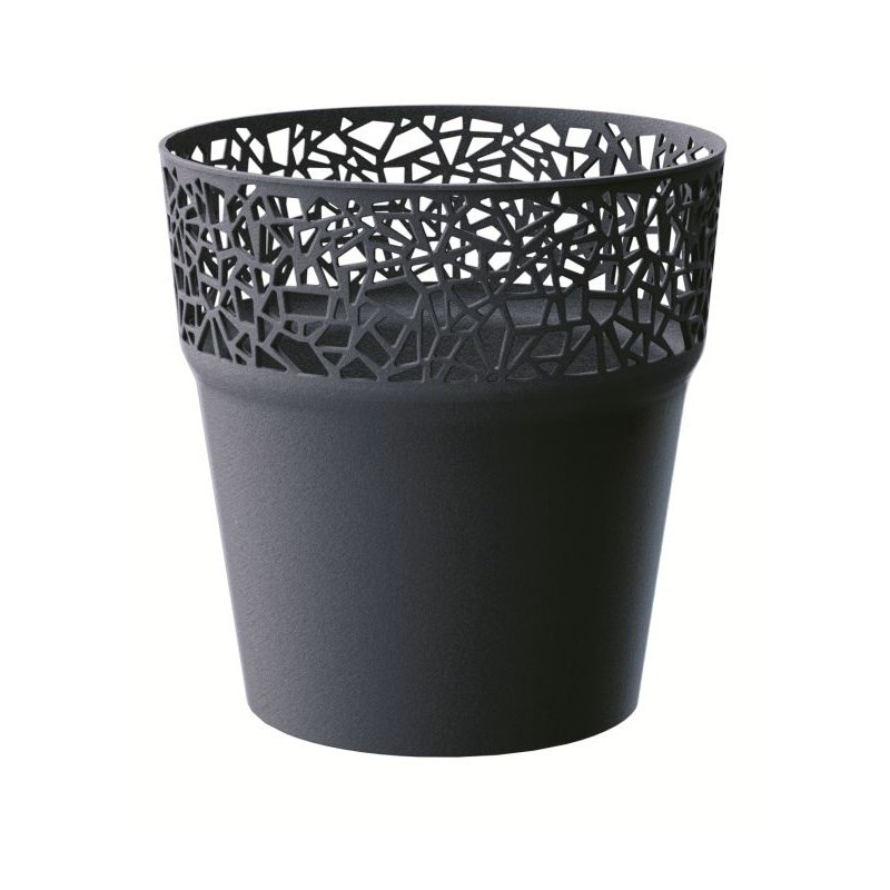 Prosperplast Obal na kvetináč Tree antracitová, pr. 17,5 cm