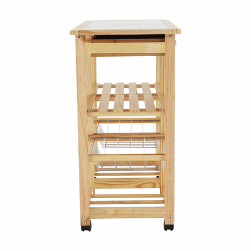 Servírski voziček na kolesih Lumber