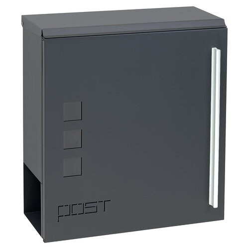 Сталева поштова скринька з підвищеним захистом від проникнення води BK.501.GW.AM, чорна