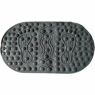 Proti zdrsu masažna podloga za kopalnico zmagneti, siva, 70 x 39 cm