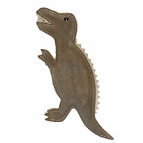 PafDog Dinosaurus Gerry Hundespielzeug aus Lederund Jute, 30 cm