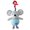 Baby Mix Dětská plyšová hračka s hracím strojkema klipem Myška, 24 cm