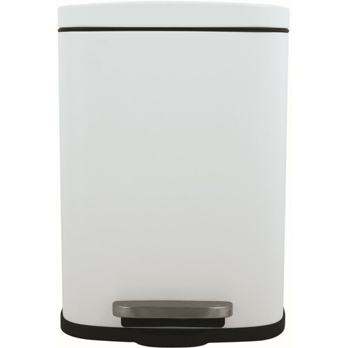 Coș de gunoi cu pedală soft-close Spirella Akira 12 l, alb mat