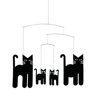 Kinet Cats Mobile 30 cm, čierny