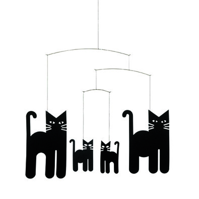 Kinet Cats Mobile 30 cm, czarny