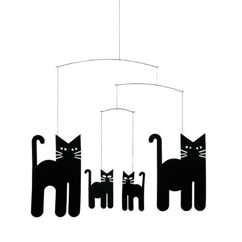 Kinet Cats Mobile 30 cm, černý