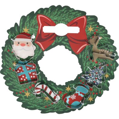 6-dielna súprava vykrajovadiel na sušienky Veniec