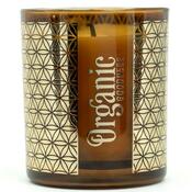 Organikus füstölő gyertya Frankincense &amp; Myrrh200 g üvegben, aranyfóliával