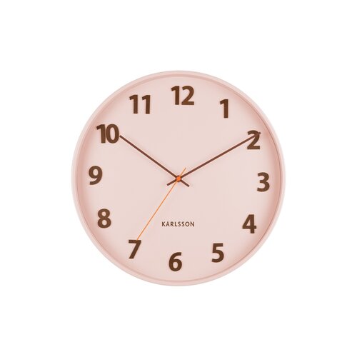 Karlsson 5920LP dizajnové nástenné hodiny 40 cm, soft pink