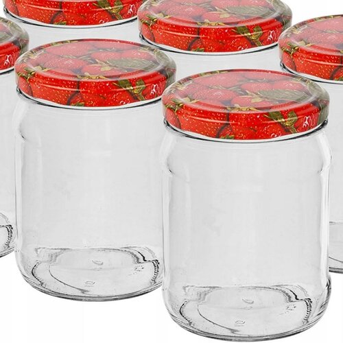 Browin 11252 sada zavařovacích sklenic s víčkem Twist 500 ml, 6 ks