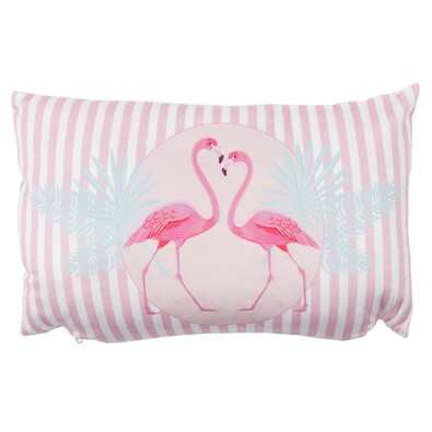Pernuţă decorativă păsări Flamingo, 40 x 25 cm