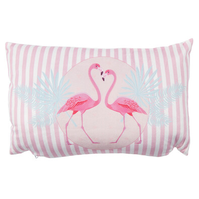 Poszewka na poduszkę Flamingi, 40 x 25 cm