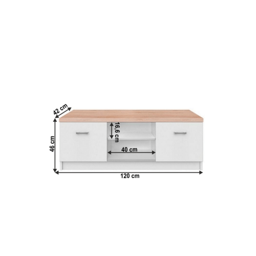 Fernsehschrank TOPTY 2D Typ 15, Weiß