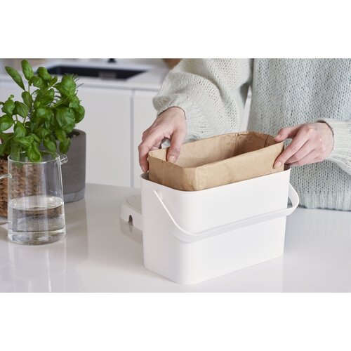 SmartStore Plastikowy kosz na odpady organiczne Collect, biały, 5 l