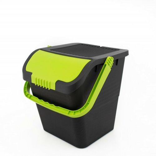 Odpadkový kôš na triedený odpad Practic, 35 l, zelené veko