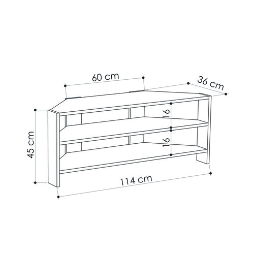 Stolik TV Thales Corner Oak