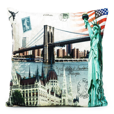 Obliečka na vankúšik Brooklynský most, 45 x 45 cm