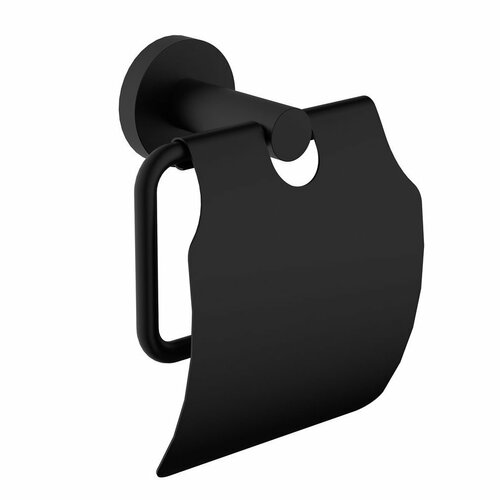 Sapho XR732B X-Round držalo za toaletni papir, spokrovom, črno