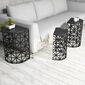 Masă pliabilă Stil Black Marble, 3 buc