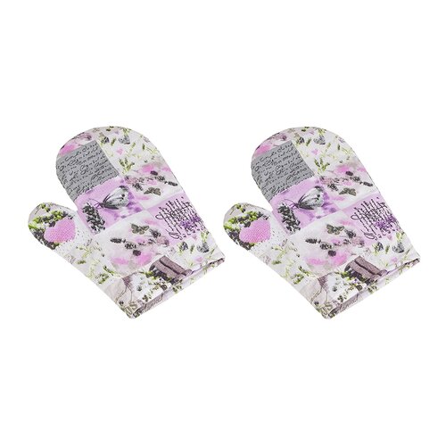 Mănușă de bucătărie Bellatex Patchwork gri, 28 x 18 cm, 2 buc