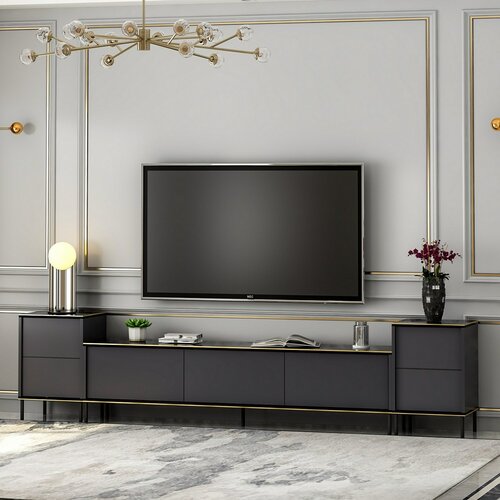 TV-Lowboard mit Schränken Imej Anthracite