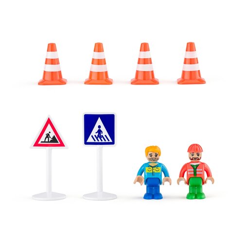 Woody Zestaw samochodzików Maszyny budowlane do torów kolejowych, mix kolorów