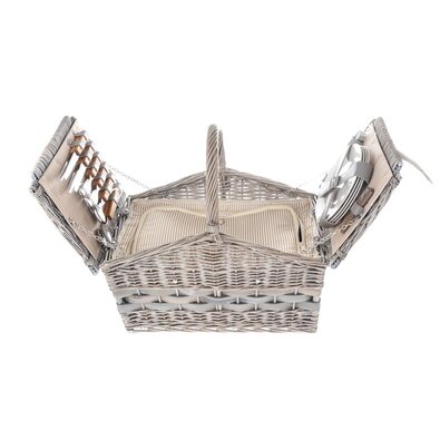 Picknickkorb für 4 Personen, 60 x 29 x 31 cm