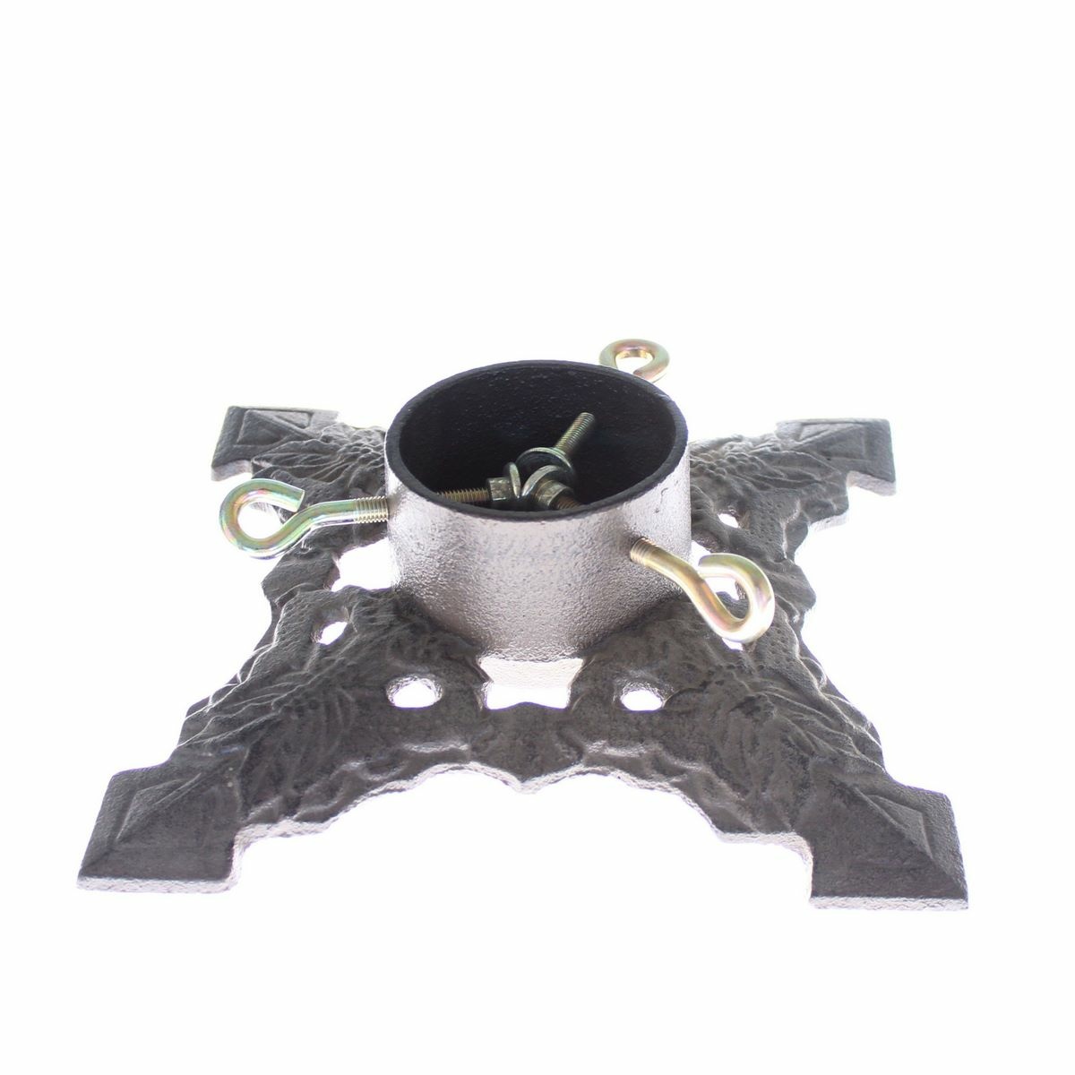 Żeliwny stojak na choinkę, brązowy, 25,5 x 7,5 x25,5 cm