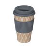 Excellent Houseware Bambusowy kubek termiczny 425 ml, szary