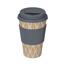Excellent Houseware Bambusowy kubek termiczny 425 ml, szary