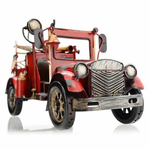 Dekoracja model samochodu Fire truck, czerwony