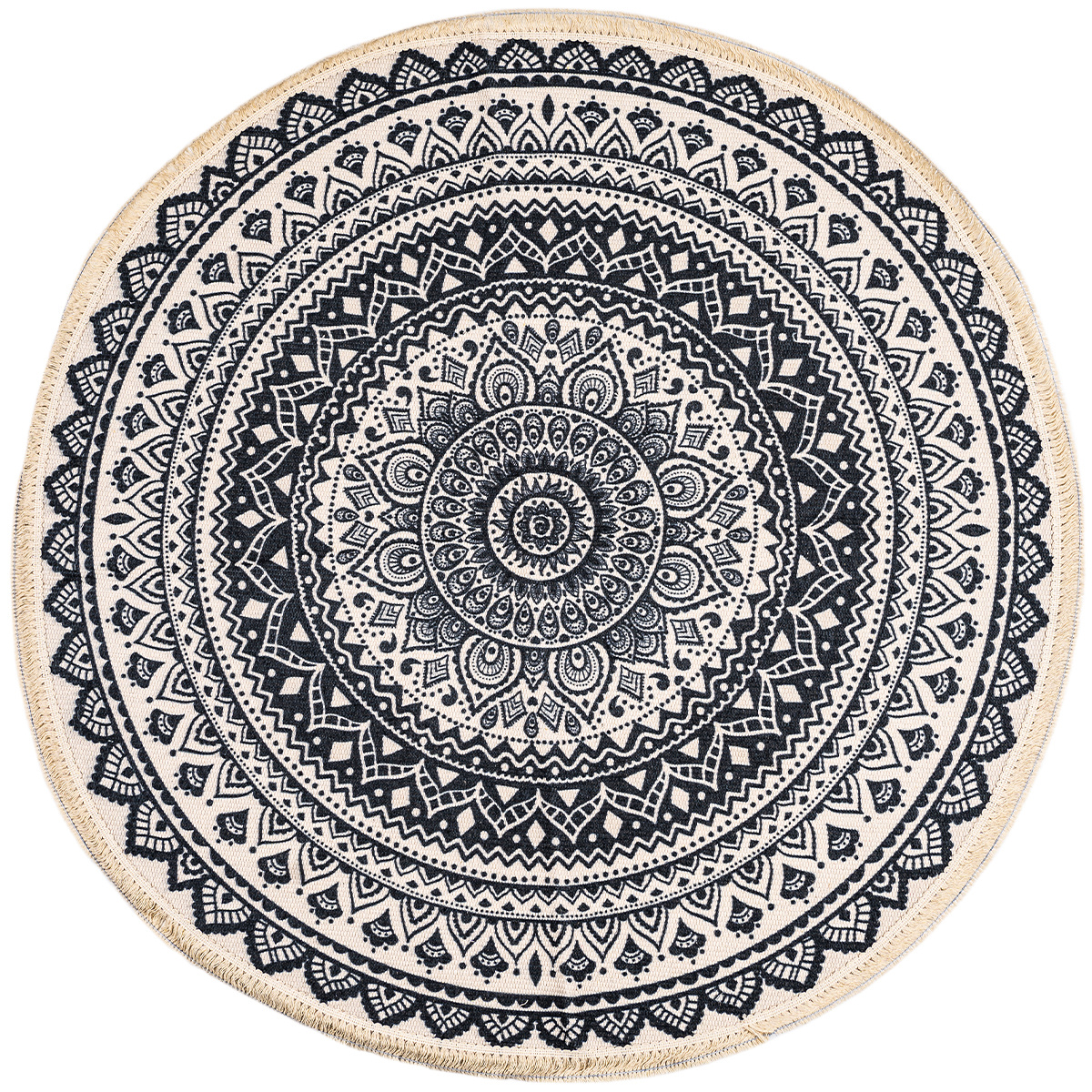 Dakls Kusový koberec Mandala sivá, 82 cm