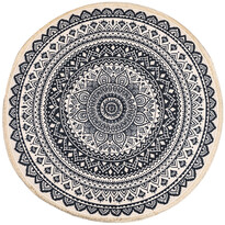 Kusový koberec Mandala béžová, 82 cm