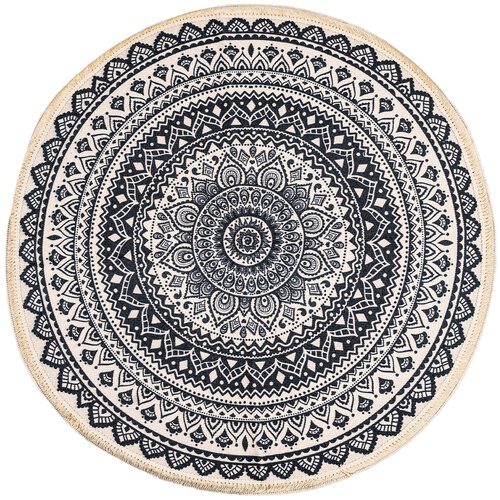 Mandala darabszőnyeg, bézs, 82 cm