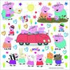 Самоклеюча прикраса Peppa Pig Car, 30 x 30 см
