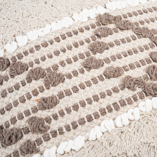 Dekorativni bombažni vzglavnik rjava vzorec, 45 x45 cm