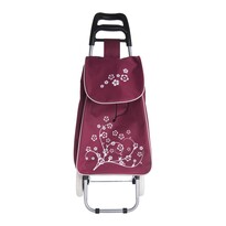 Orion Nákupní taška na kolečkách Květ fialová, 33 x 20 x 53 cm