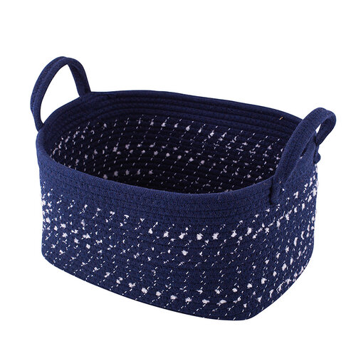 Altom Dark blue pamut szögletes kosár, 24 x 34 x 18 cm